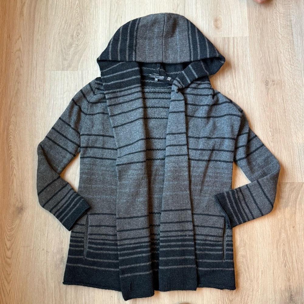 Vince Sophie Hooded Open Cardigan Wool/Alpaca/Cashmere Sz XS